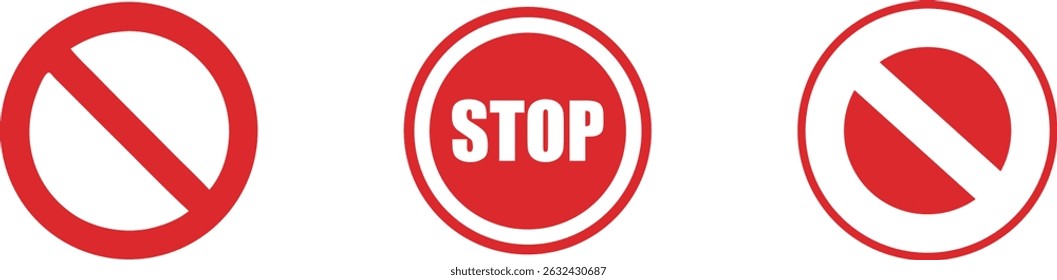 stop sign icon, Warning sign, attention, prohibition, danger, alert, road sign vector art illustration