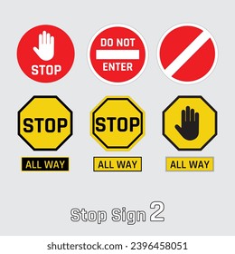 Stoppschild-Informationen nicht eingeben Symbol 