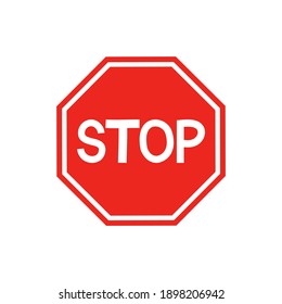 Stop Sign isolate on white background.