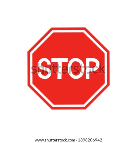 Stop Sign isolate on white background.