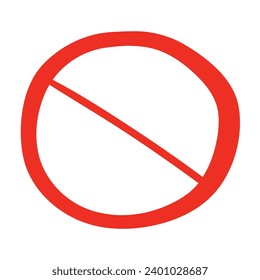 Stop sign. Isolated hand drawn icon. Vector illustration on white background.