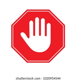 Stop Sign Isolated On White Background Stock Vector (Royalty Free ...