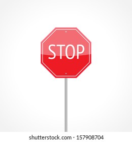 Stop sign isolated on white background