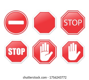 Stop Sign Icon Vector Symbol Stock Vector (Royalty Free) 1867575445 ...