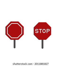 Stop sign isolated on white background
