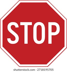 Señal de parada aislada sobre fondo blanco