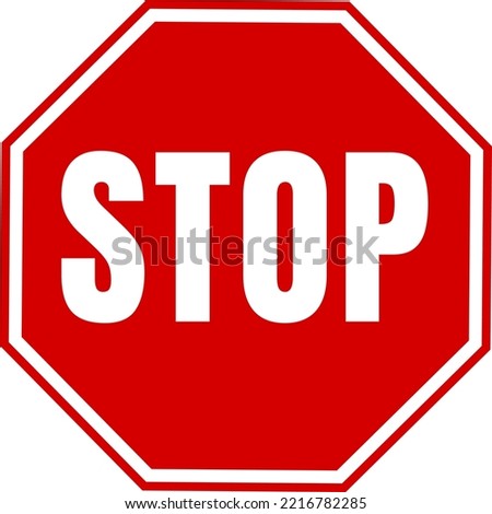 stop sign isolated on white