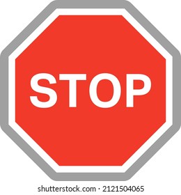 Stop sign isolated vector illustration.