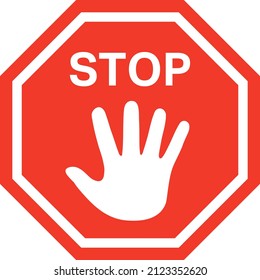 Stoppschild einzelne Vektorgrafik.