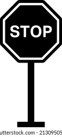 Stop sign isolated vector illustration.