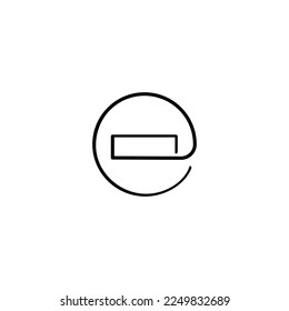 Stop Sign Line Style Icon Design