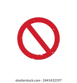 Stop sign logo icon. Road sign symbol. Vintage scratch old design. Grunge style. Safety first element concept. Print for clothes paper card sticker flyer banner educational poster brochure cover ad