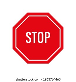 STOP sign. Negative sign. Stop sign. Vector graphics