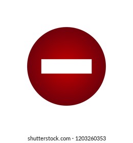 Stop Sign . No entry Sign, vector illustration isolated on white background.