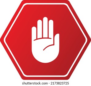 Stop Sign No Sign Vector Icon EPS - 10