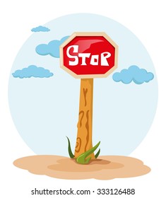 stop sign on a pole
