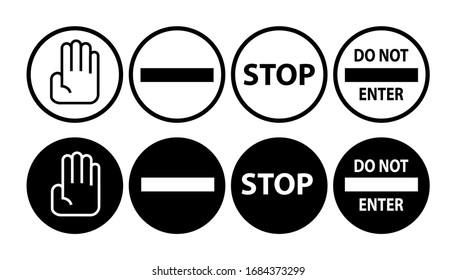 stop sign on white background. Vector icon.