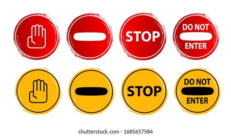 Stoppschild auf weißem Hintergrund. Vektorillustration Symbol.