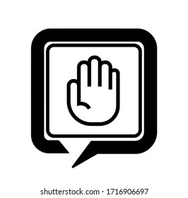 Stoppschild auf weißem Hintergrund. Vektorillustration Symbol.