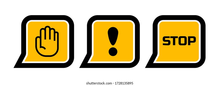 stop sign on white background. Vector icon.