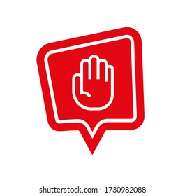 Stoppschild auf weißem Hintergrund. Vector-Symbol.