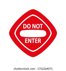 stop sign on white background. Vector icon.
