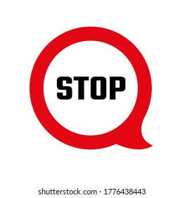 stop sign on white background. Vector icon.