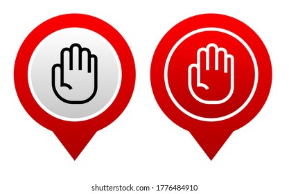 stop sign on white background. Vector icon.