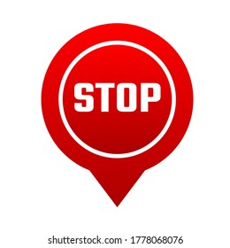 stop sign on white background. Vector icon.