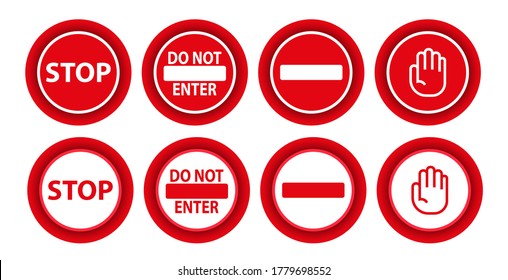 stop sign on white background. Vector icon.