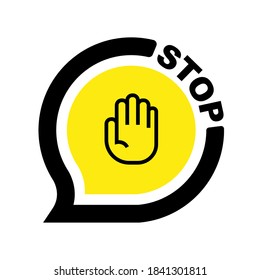 detener la señal en el fondo blanco. Icono del vector.