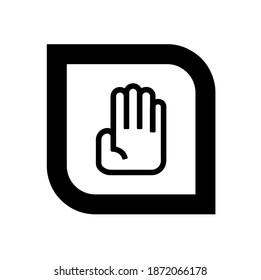 Stoppschild auf weißem Hintergrund. Vektorsymbol.