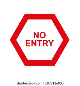 stop sign on white background. Vector icon.
