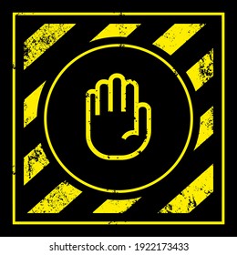 stop sign on white background. Vector icon.