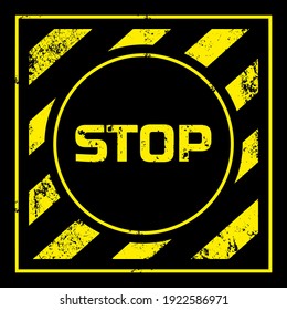 stop sign on white background. Vector icon.
