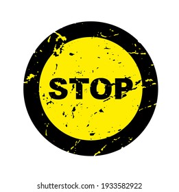 stop sign on white background. Vector icon.