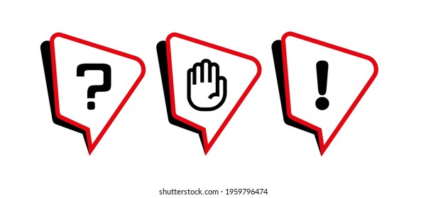 stop sign on white background. Vector icon.