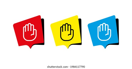 detener la señal en el fondo blanco. Icono del vector.