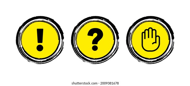 stop sign on white background. Vector icon.