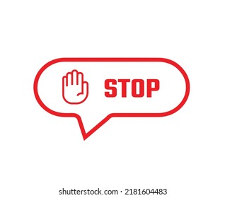 Stoppschild auf weißem Hintergrund. Vektorsymbol.