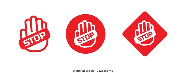 Stoppschild auf weißem Hintergrund. 