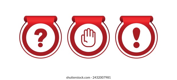 stop sign on white background. Vector icon.