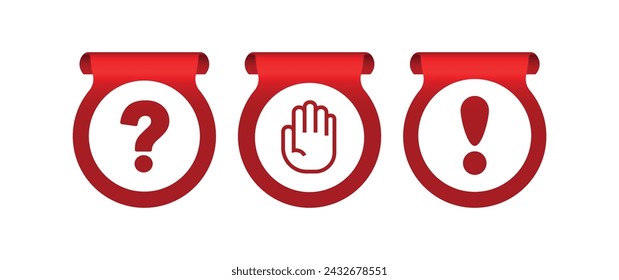 stop sign on white background. Vector icon.