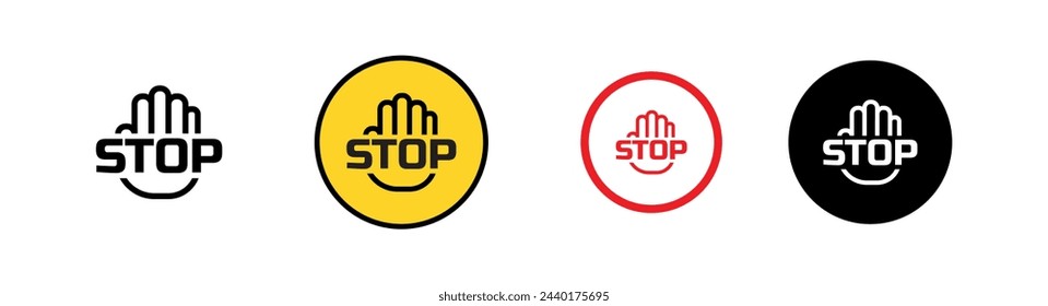 stop sign on white background. 