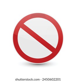 Stop sign on white background