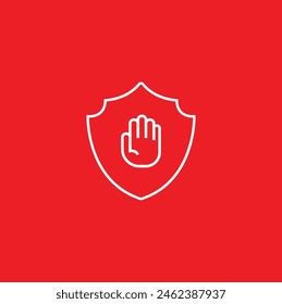 stop sign on white background. Vector icon.