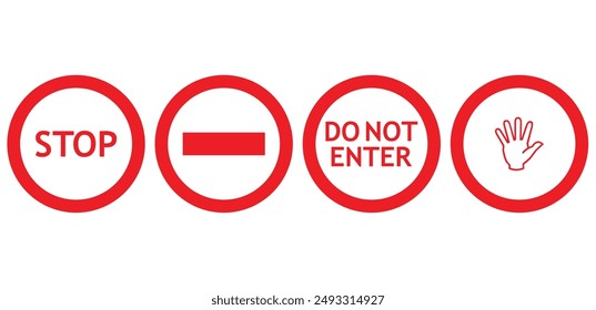 Stoppschild auf weißem Hintergrund. Vektorgrafik Symbol