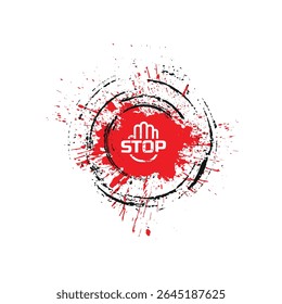 stop sign on white background. 