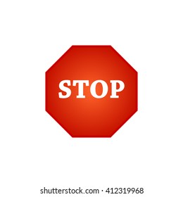 STOP sign on white background vector