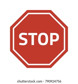 Stop Sign Stop sign on white background. Vector illustration